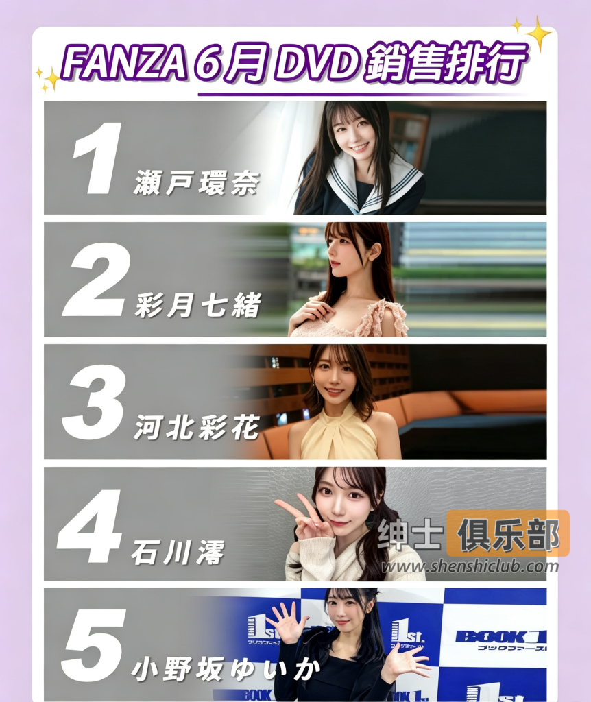 图片[1]- TRE2026现场爆火！FANZA六月AV女优排行榜公布，瀬户环奈为何还能稳坐第一？- 绅士俱乐部