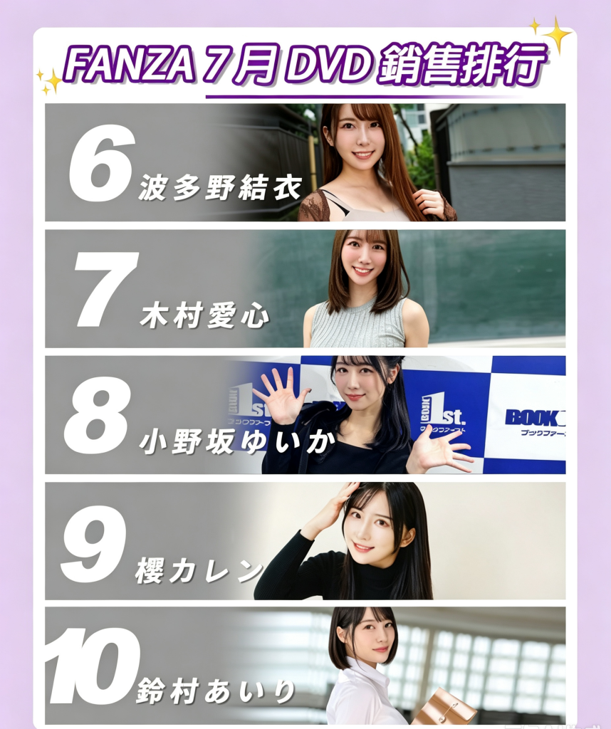 图片[2]- FANZA七月排行榜公布！瀬戸環奈成功卫冕，河北彩花、石川澪却遭两大黑马围攻！- 绅士俱乐部